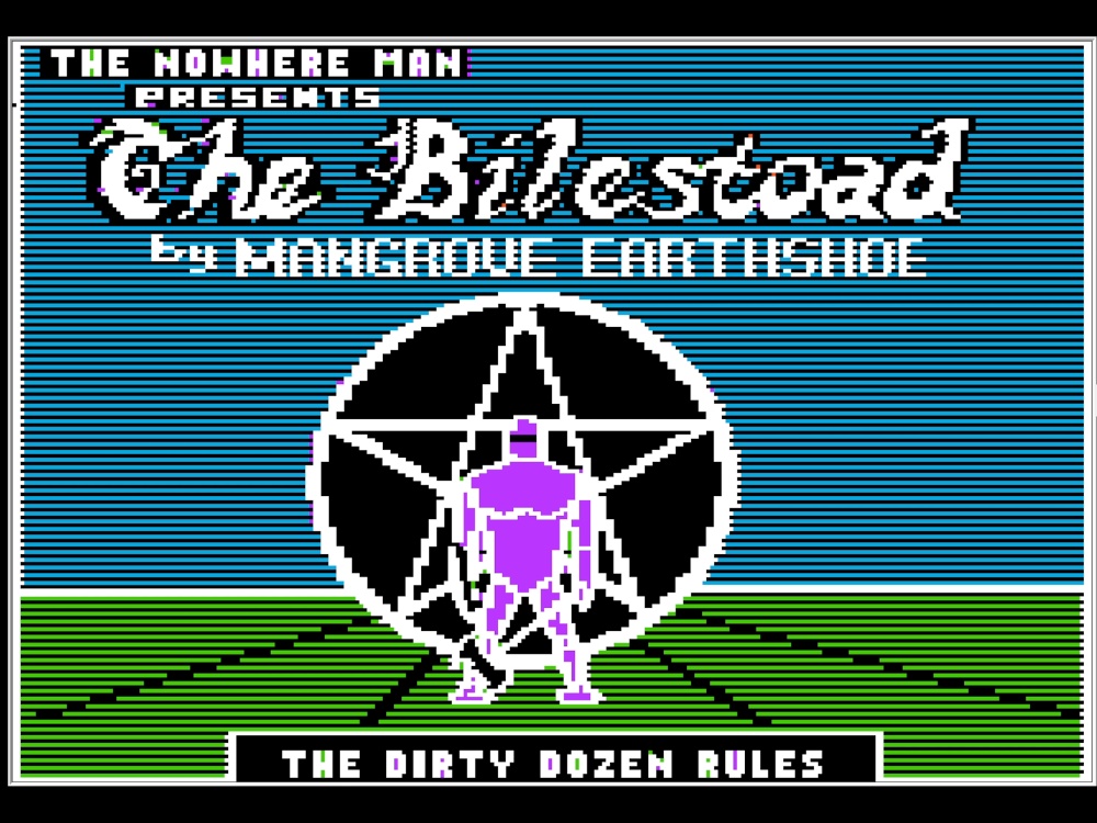 Title Screen of The Bilestoad for Apple II